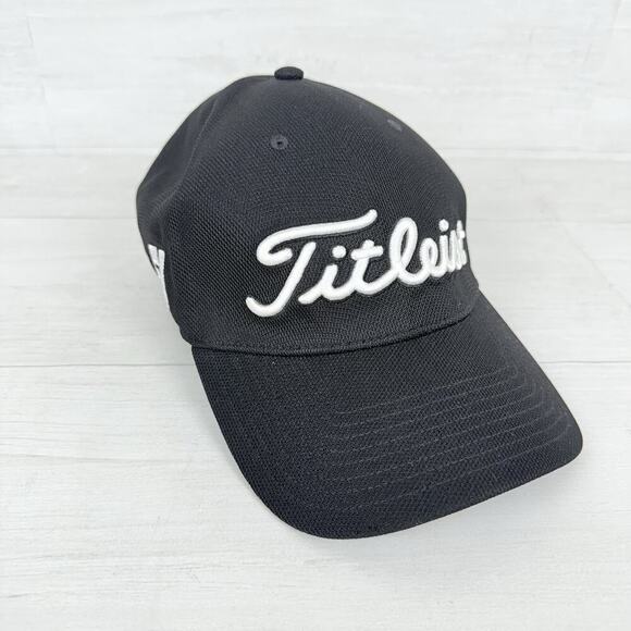 Titleist Tour Breezer FJ Golf Cap Pro V1 Tour Adjustable Strap Black One Size - Picture 10 of 10